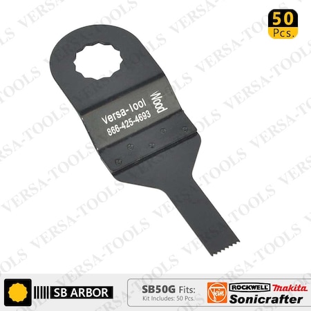 Versa Tool 10mm Stainless Steel Multi-Tool Saw Blades, PK 50 SB50G